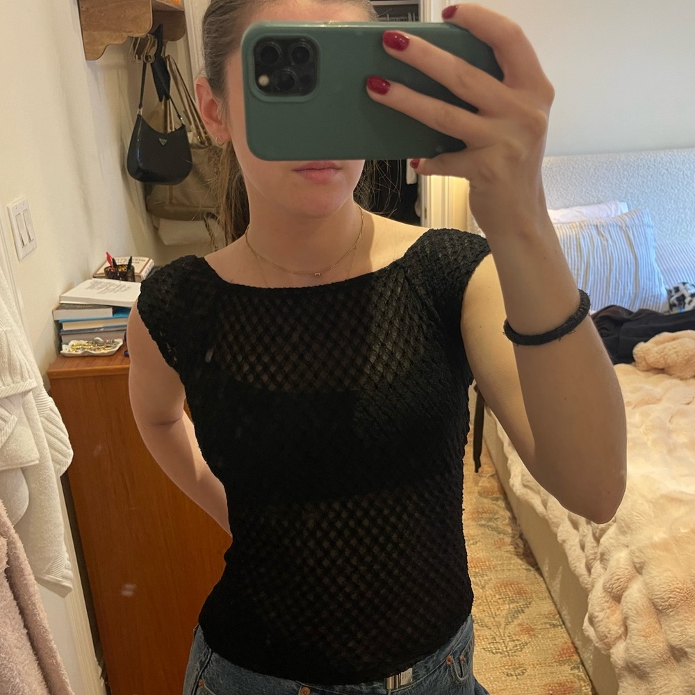 Backless black mesh top bought from ref vintage
